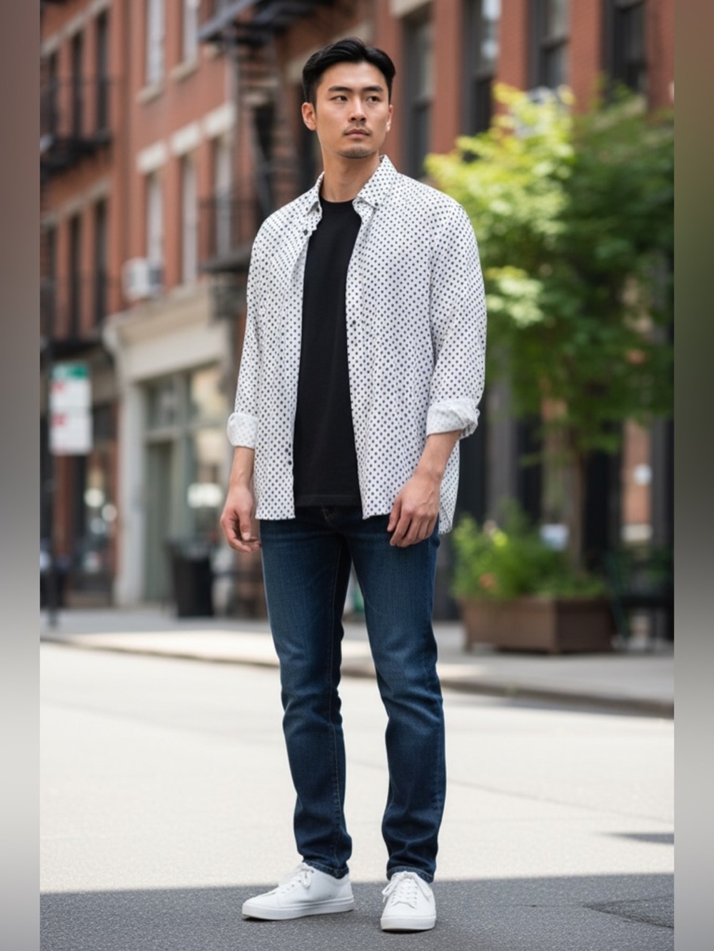 Forever 21 Polka Dot Button-down Men's Shirt | New Without Tags